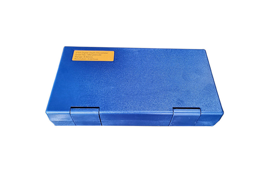 Digital Depth Micrometer 0-50mm with Interchangeable Rods for Wide Measurement