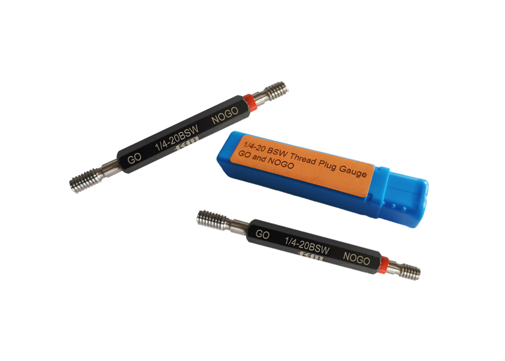 Precision Thread Plug Gauge BSW 1/4-20 Go and NoGo