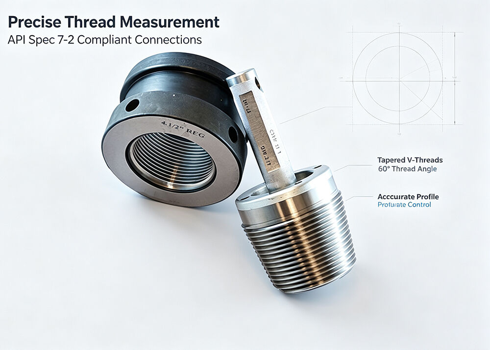 API 4 1/2 REG Regular Rotary Working Thread Ring and Plug Gauge with GCr15 Tool Steel for High Wear-Resistance